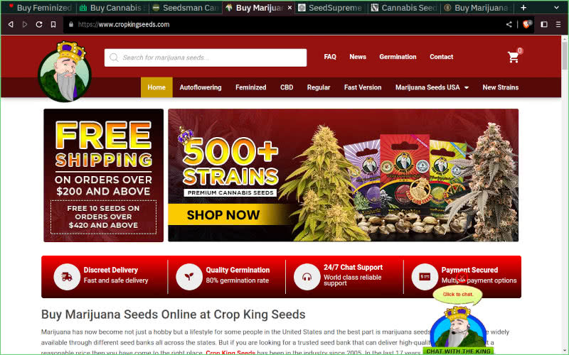 Crop King seed bank website review