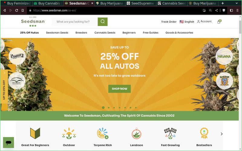 Seedsman seed bank website review