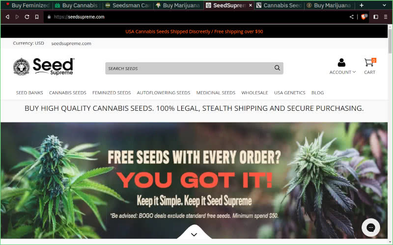 Seed Supreme website seed bank review